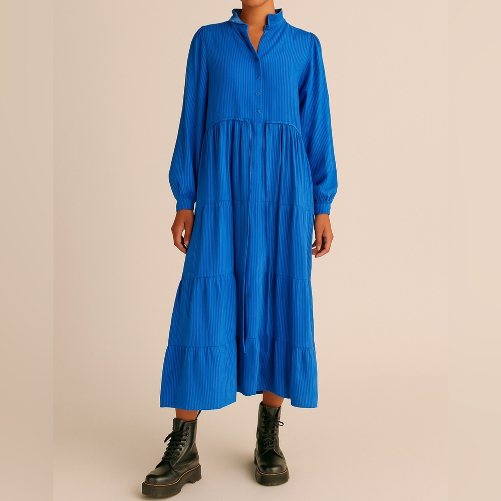 Rue Stiic Avery Oversized Tiered Maxi Dress Medium